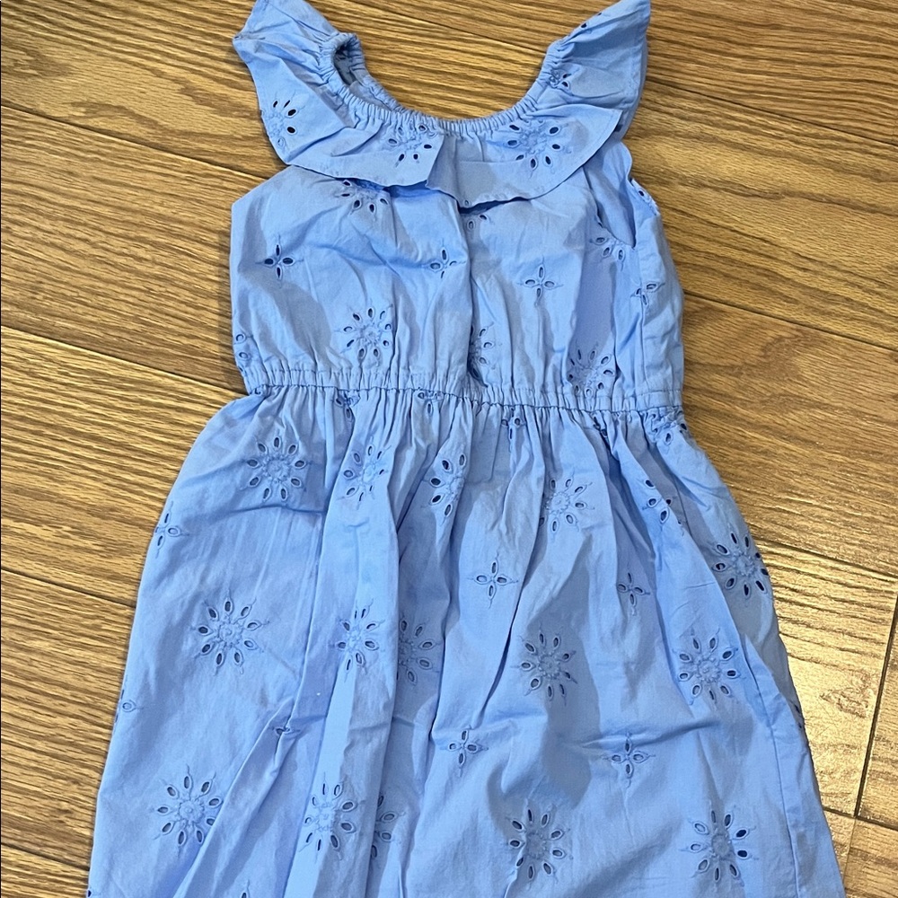 Crewcuts Blue Eyelet Girls Dress 5